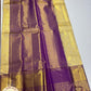 Rich Gold & Royal Purple Bridal Pure Kanjivaram Handloom Silk Saree