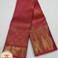 Carmine Pink with Gold Color Kanjivaram Brocade Pure Silk Saree