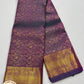Dual Tone Purple with blue in Gold border Kanjivaram Pure Silk Saree