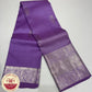 Barbie Purple with Silver Color Kanjivaram Pure Silk Saree