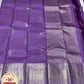 Barbie Purple with Silver Color Kanjivaram Pure Silk Saree