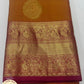 Dual-tone Brownish orange with  Hot Pink Pure Silk Kanjivaram Saree