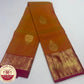 Dual-tone Brownish orange with  Hot Pink Pure Silk Kanjivaram Saree