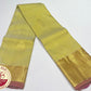 Dual- tone Cream Gold & Hot Pink colour Pure Silk Kanjivaram Saree.