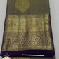 Dual Tone Saree – Silver Grey & Royal Violet with Rich Gold Zari Weaving