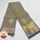 Dual Tone Saree – Silver Grey & Royal Violet with Rich Gold Zari Weaving
