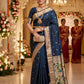 Navy Blue Paithani Silk Saree