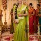 Parrot Green Paithani Silk Saree