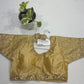 Antique Gold Bridal Readymade Blouse with sleeve (32–42 Size Extendable)