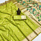 Parrot Green Paithani Silk Saree