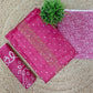 Elegant Rani Pink Embroidered Unstitched Salwar Suit with Printed Dupatta