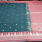 Classic Black & Maroon Pure Cotton Handloom Saree with Traditional Woven Border