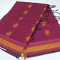 Elegant Wine Maroon Pure Cotton Handloom Saree with Gold Paisley Pallu