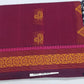 Elegant Wine Maroon Pure Cotton Handloom Saree with Gold Paisley Pallu
