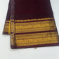 Elegant Wine Maroon Pure Cotton Handloom Saree with Traditional Zari Border
