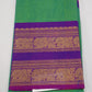 Chettinad Cotton Handloom Saree in Pastel Green with Purple Zari Border