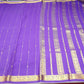 Royal Violet Pure Mysore Silk Saree with Traditional Gold Zari Pallu