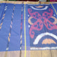 Cotton Silk Saree in Royal Blue with Traditional Ikat Design Pallu