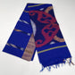 Cotton Silk Saree in Royal Blue with Traditional Ikat Design Pallu