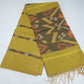 Cotton Silk Pochampally Ikat Saree in Olive Mustard with Traditional Designer Pallu