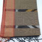 Cotton Silk Pochampally Ikat Saree in Ash Grey with Designer Black Pallu