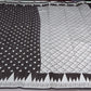 Handloom Silk Cotton Saree in Classic Black with Ivory White Geometric Weaves
