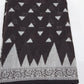 Handloom Silk Cotton Saree in Classic Black with Ivory White Geometric Weaves