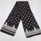 Handloom Silk Cotton Saree in Classic Black with Ivory White Geometric Weaves