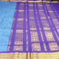 Kalyani Cotton Saree in Sky Blue with Royal Purple Zari Border & Rich Pallu