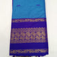Kalyani Cotton Saree in Sky Blue with Royal Purple Zari Border & Rich Pallu