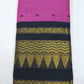 Kalyani Cotton Saree in Rani Pink with Black Antique Gold Zari Border