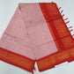 Kalyani Cotton Saree in Baby Pink with Vermilion Red Zari Pallu