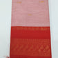 Kalyani Cotton Saree in Baby Pink with Vermilion Red Zari Pallu