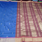 Kalyani Cotton Saree in Royal Blue with Maroon Gold Zari Pallu