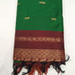 Kalyani Cotton Saree in Emerald Green with Wine Maroon Zari Woven Pallu