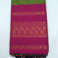 Kalyani Cotton Saree in Leaf Green with Rani Pink Zari Woven Pallu