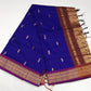 Deep Violet Kalyani Cotton Saree with Wine Brown Zari Woven Pallu