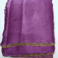 Elegant Orchid Purple Space Silk Jimmy Choo Saree with Gold Embellished Border