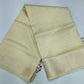 Elegant Ivory Cream Linen Tissue Saree with Maroon Designer Blouse & Golden Zari Border