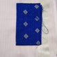Graceful Pink Linen Saree with Royal Blue Designer Blouse & Silver-Gold Zari Border