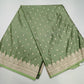 Banarasi Mashroo Silk Saree in Sage Green with Silver Zari Elegance