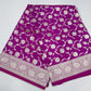 Royal Orchid Purple Banarasi Uppada Saree with Antique Silver Floral Jaal & Grand Pallu