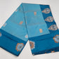 Sky Blue Semi Soft Silk Meenakari Saree with Teal Blue Designer Border & Rich Woven Pallu