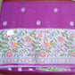 Magenta Bloom Banarasi Tussar Georgette Saree with Silver Floral Bird Border