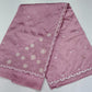 Dusty Rose Tussar Cutwork Semi Silk Saree with Floral Embroidered Scallop Border