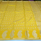 Sunshine Yellow Tussar Semi Silk Saree with Silver Paisley Weaving