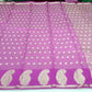 Magenta Pink Tussar Semi Silk Saree with Silver Paisley Weaving