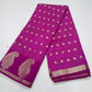 Magenta Pink Tussar Semi Silk Saree with Silver Paisley Weaving