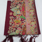 Peacock & Forest Heritage Saree – Deep Maroon with Antique Gold Woven Pallu