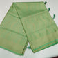Designer Satin Silk Saree – Pista Green with Golden Wave Zari Weaving